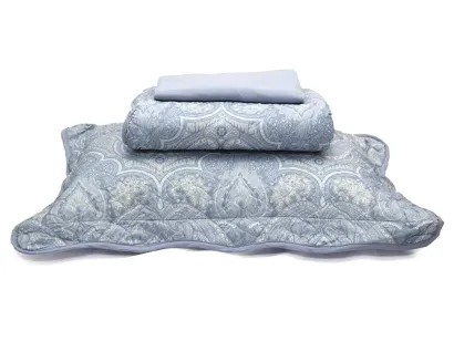 Комплект с покрывалом Sofi de Marko полутораспальный Диего (волна), серый